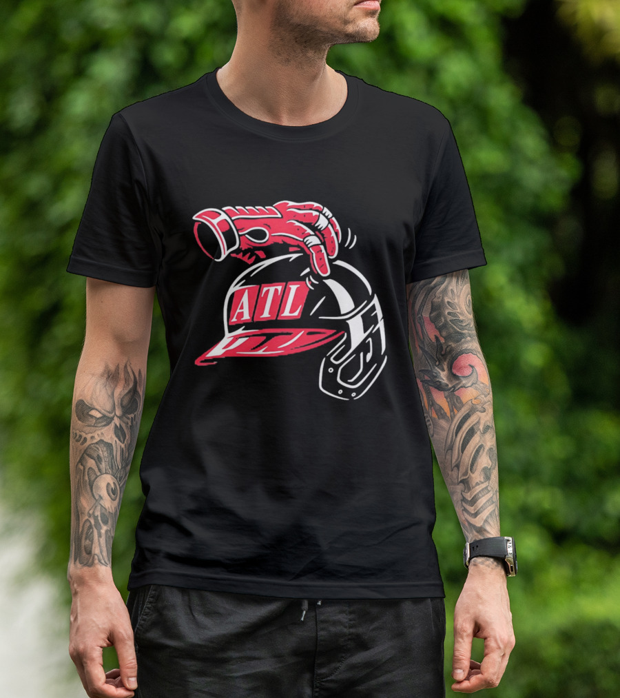 ATL Braves Helmet Head Scratch T-Shirt