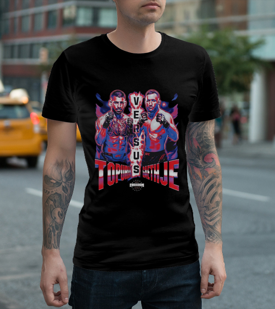 Ilia Topuria Versus Justin Gaethje UFC 250 Matchup T-Shirt