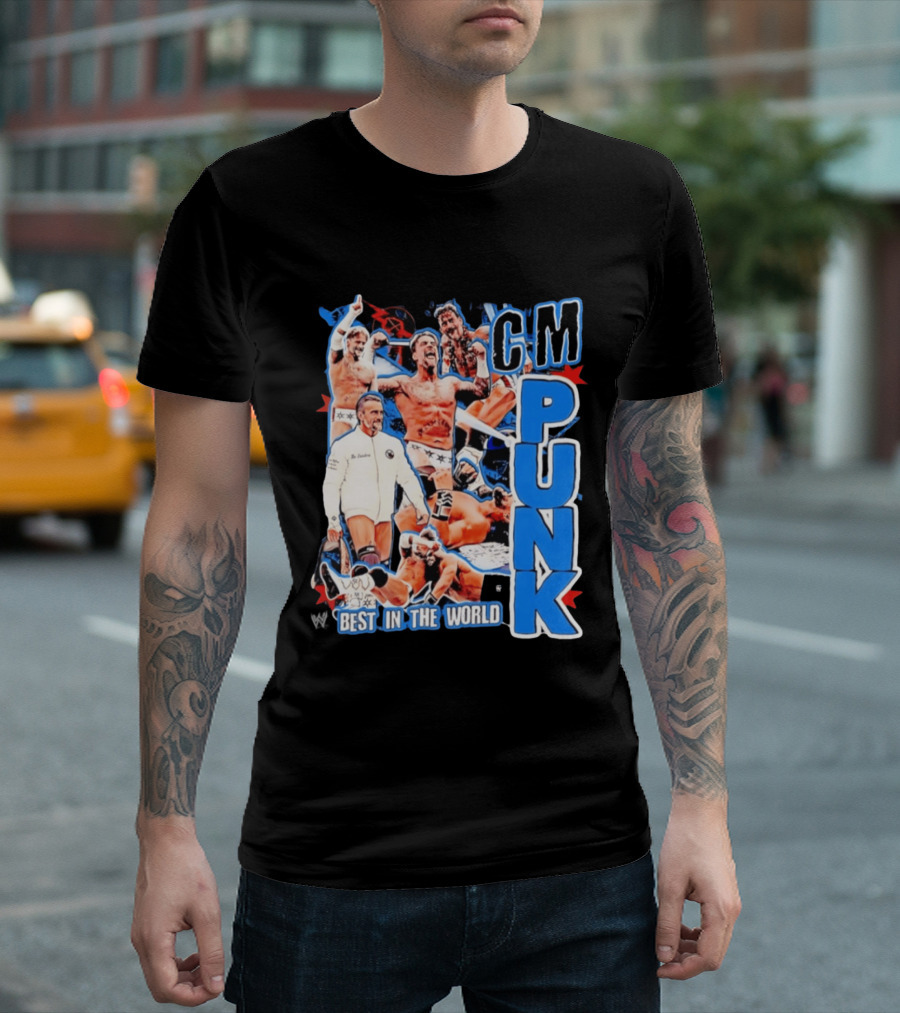 CM Punk Best In The World Pro Wrestling Collage CM Punk T-Shirt