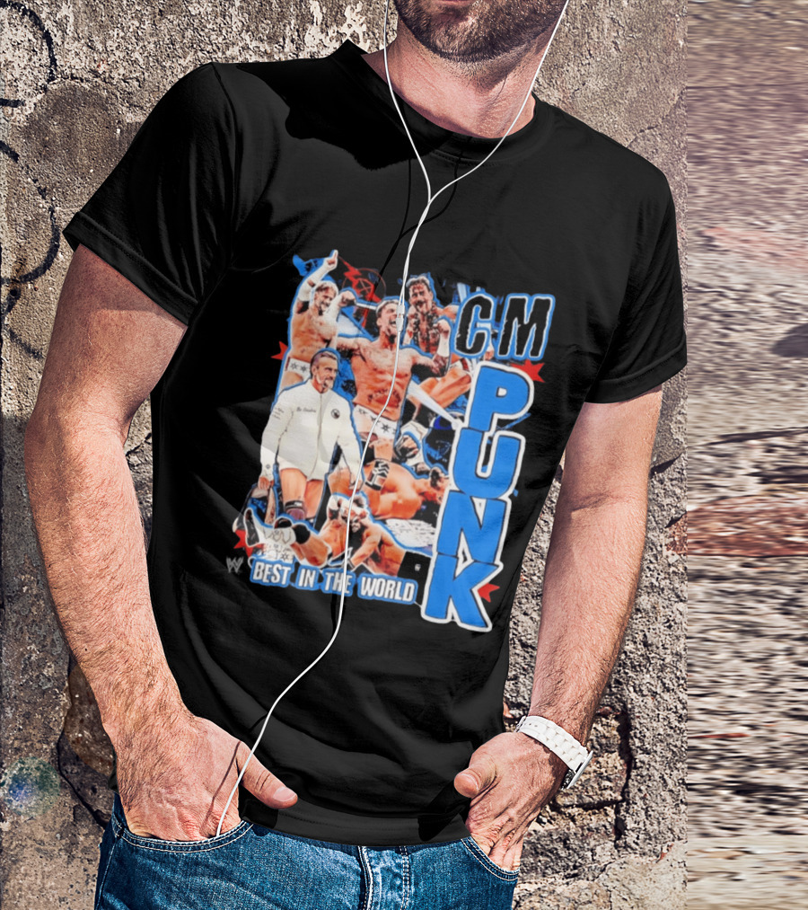 CM Punk Best In The World Pro Wrestling Collage CM Punk T-Shirt