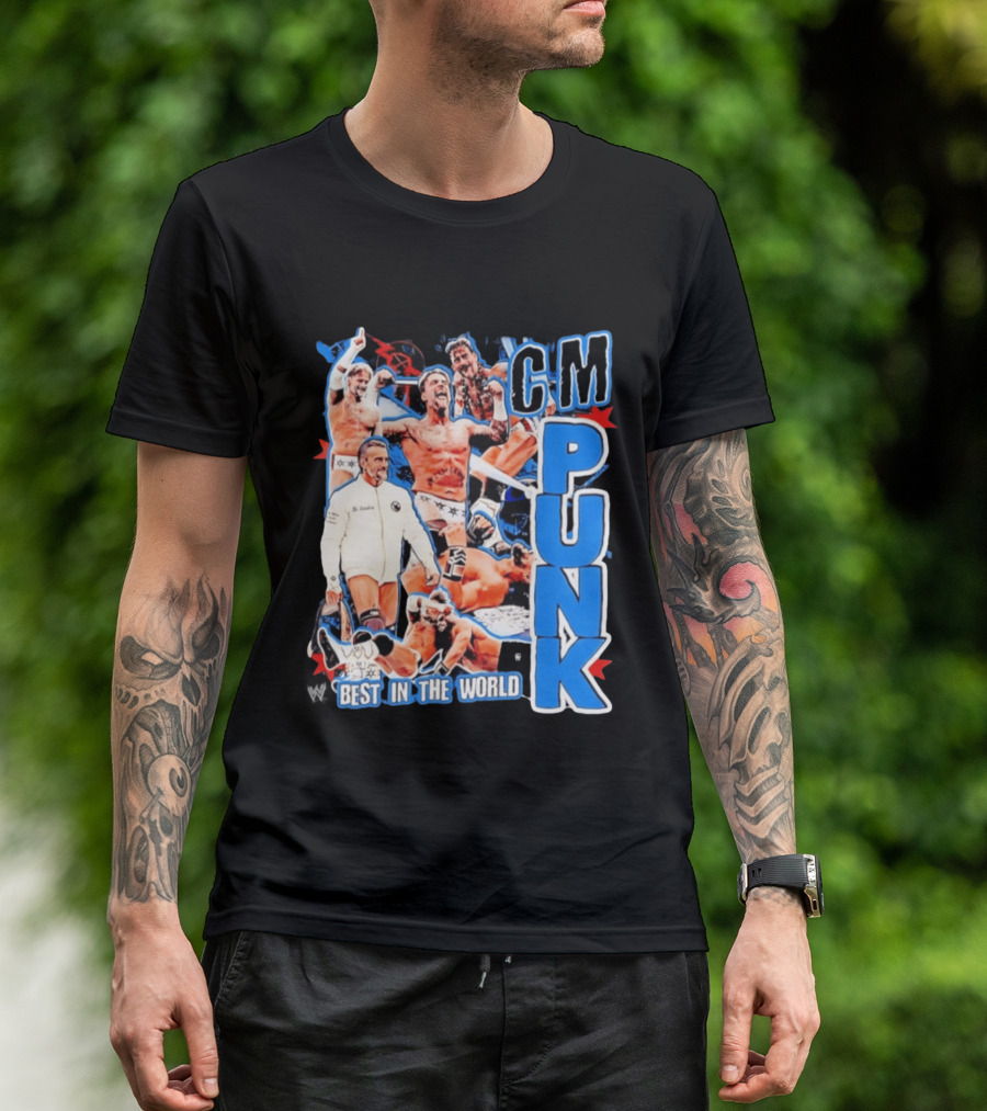 CM Punk Best In The World Pro Wrestling Collage CM Punk T-Shirt