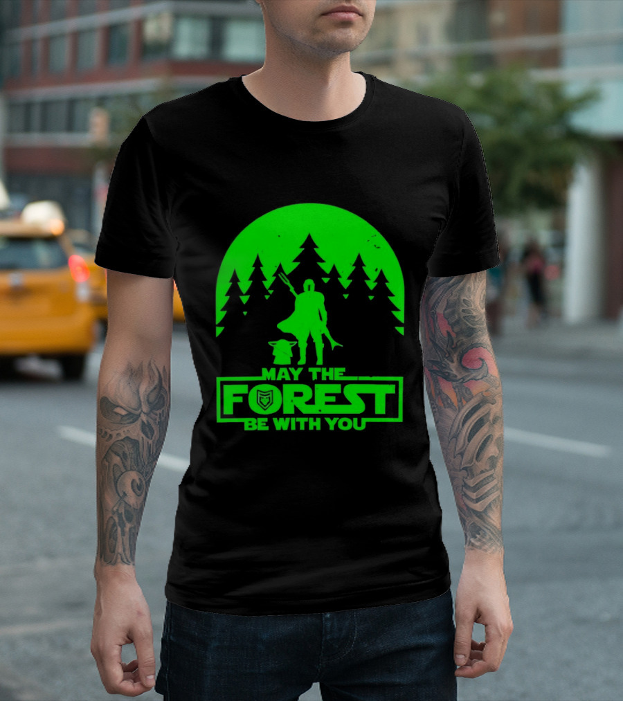 May The Forest Be With You Star Wars Trees And Characters T-Shirt