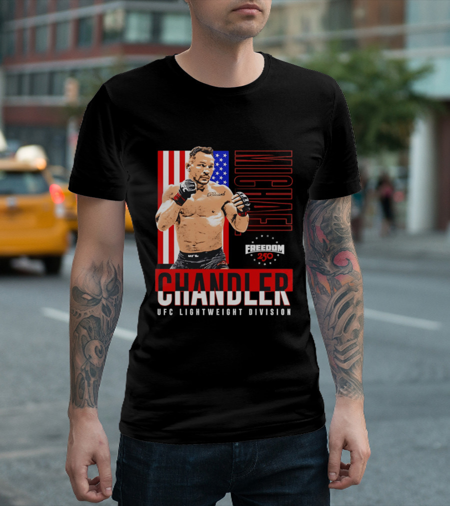 Michael Chandler UFC 250 Blessed American Flag T-Shirt