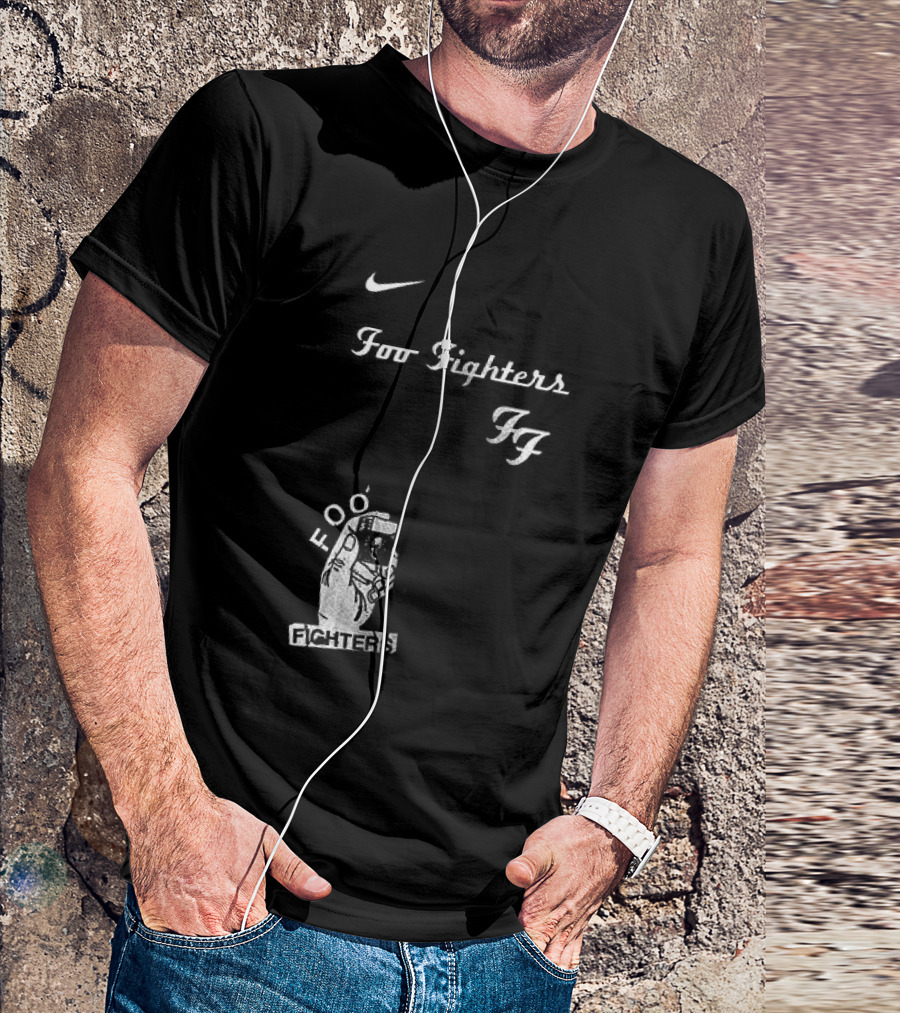 Foo Fighters Nike Do You Love Rock N Roll Skull Tattoo T-Shirt