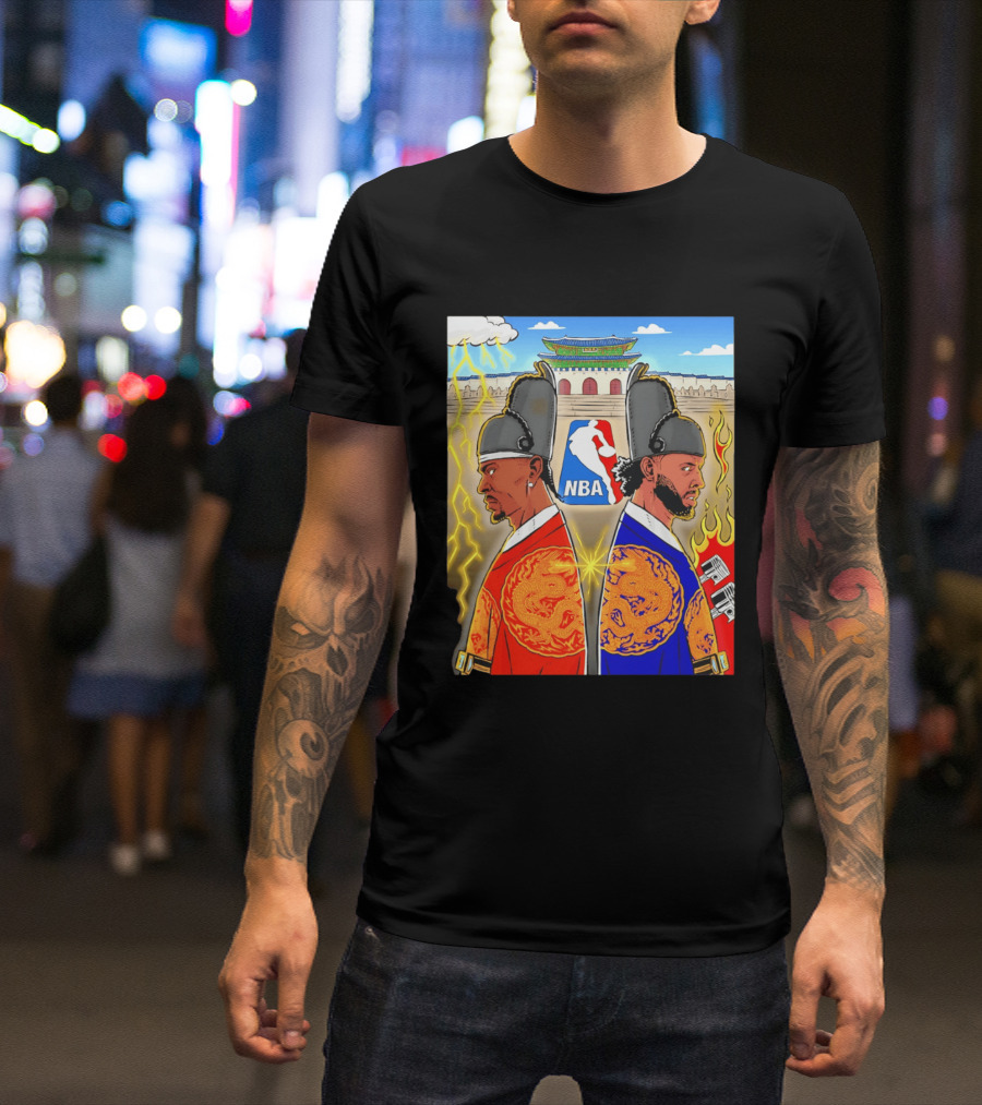 Shai Gilgeous Alexander Cade Cunningham 2026 NBA Korea Dragons Gyeongbokgung Palace T-Shirt