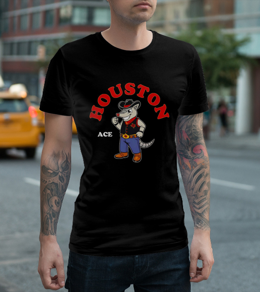 Houston Gamblers Armadillo Cowboy Ace 2026 T-Shirt