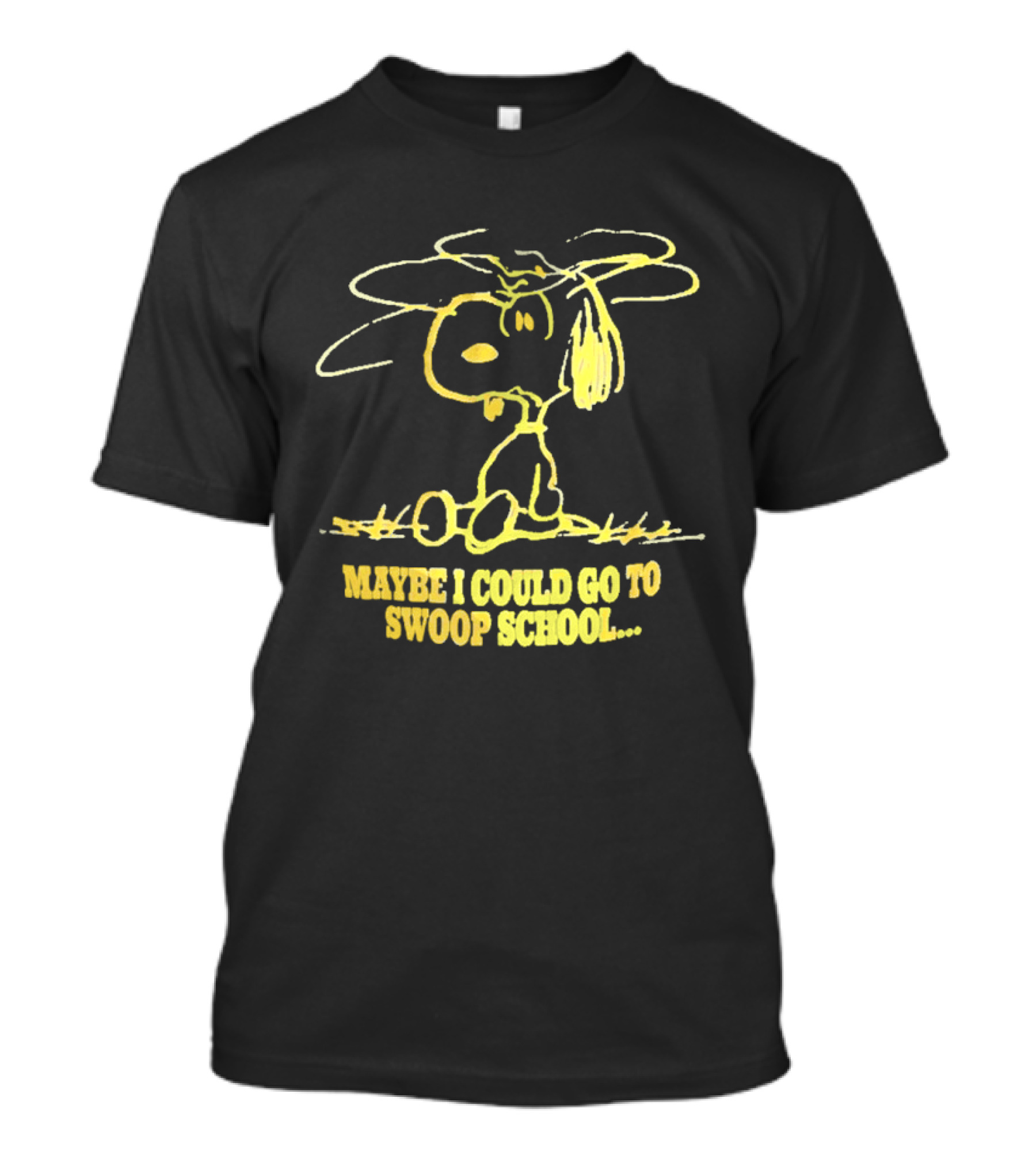 Snoopy Maybe I Could Go To Swoop School Peanuts Comic T-Shirt