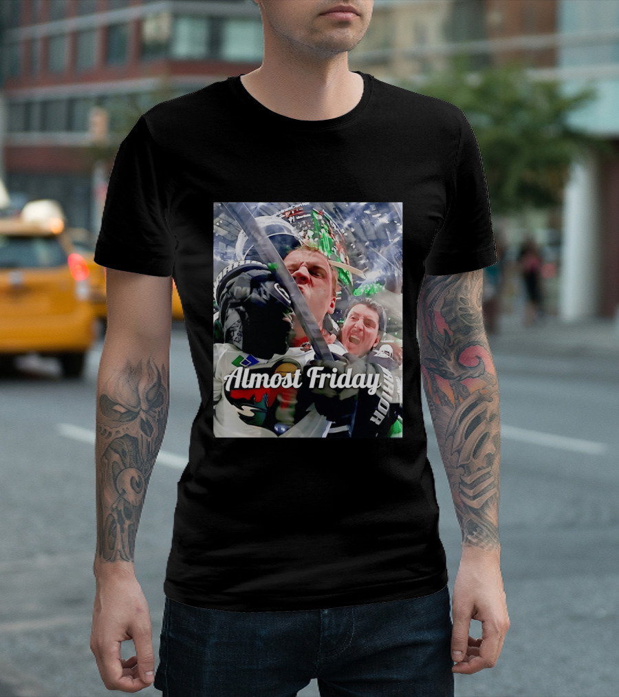 Almost Friday Hockey Hit Minnesota Wild Fan Celebration T-Shirt