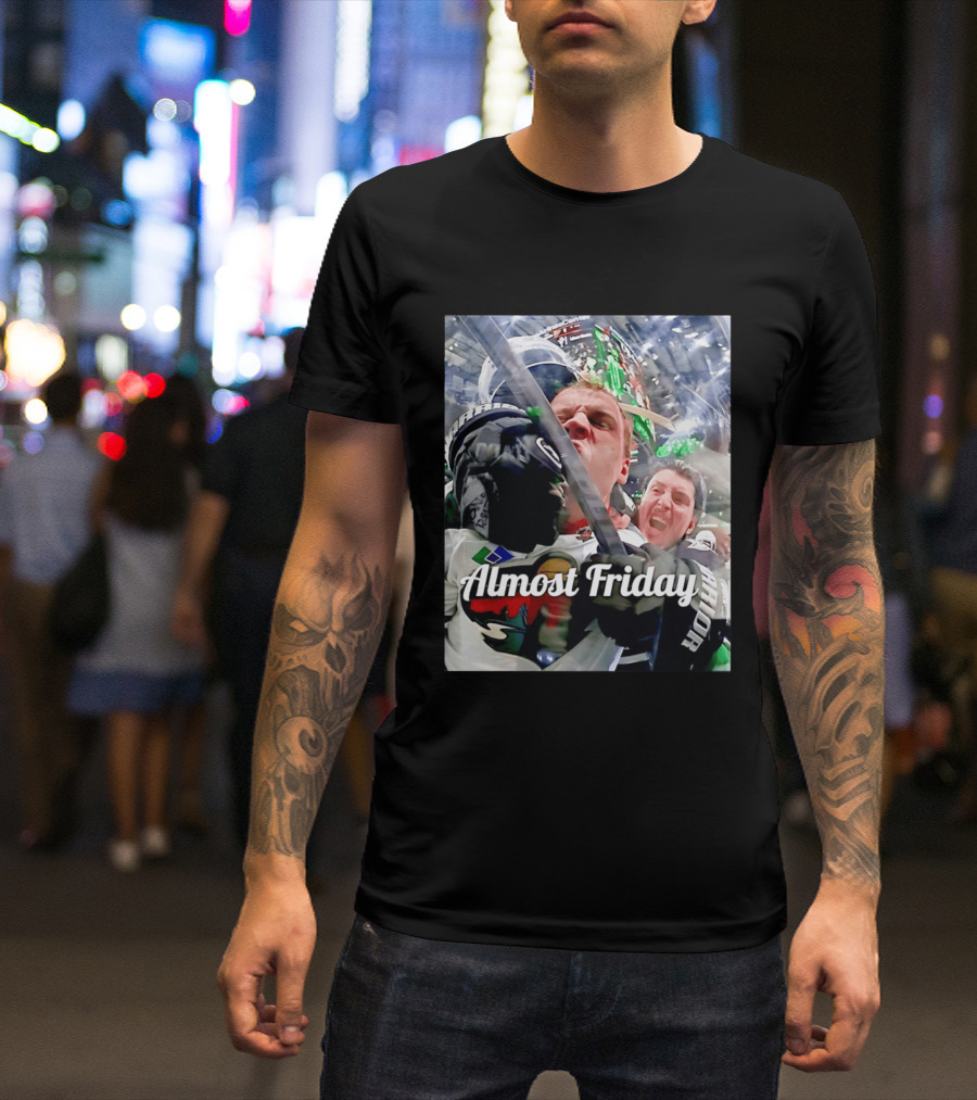 Almost Friday Hockey Hit Minnesota Wild Fan Celebration T-Shirt
