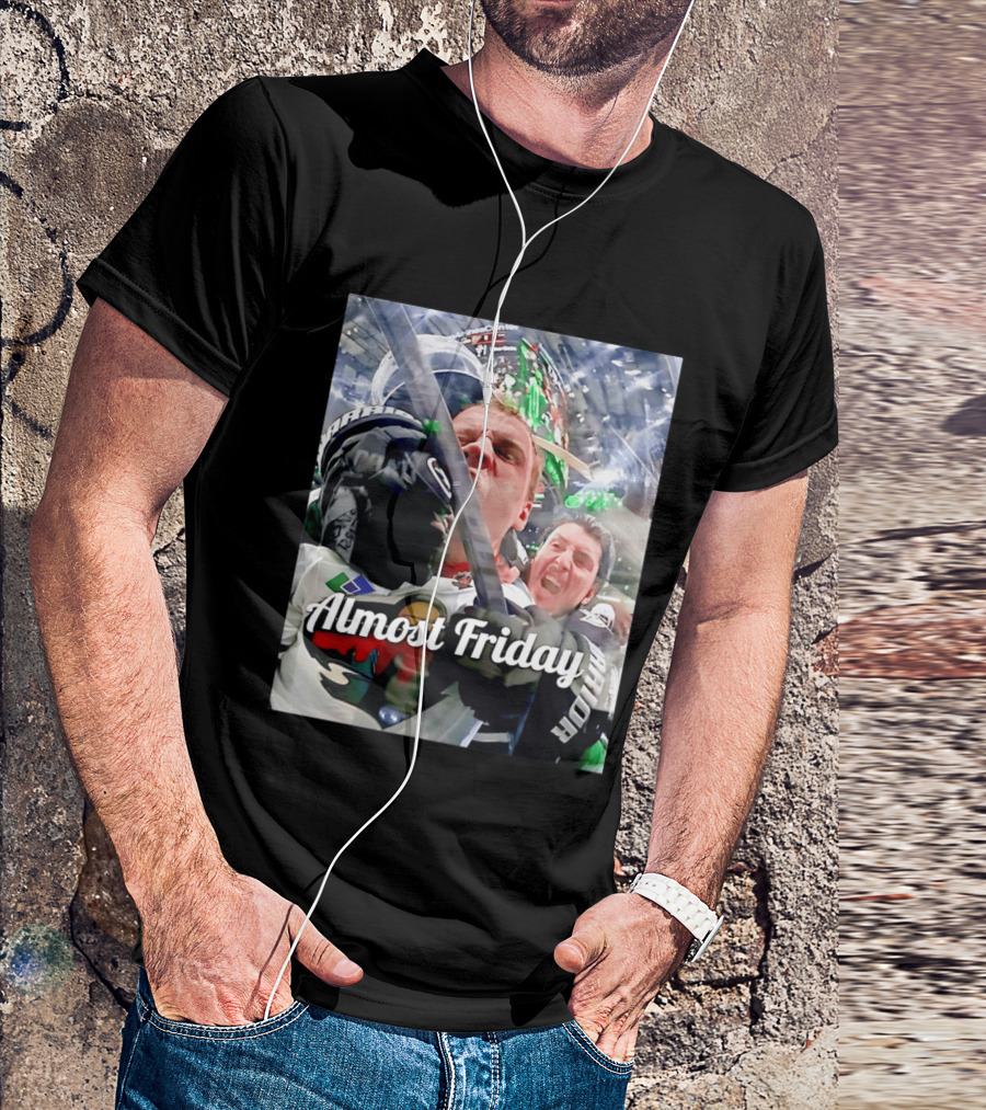 Almost Friday Hockey Hit Minnesota Wild Fan Celebration T-Shirt