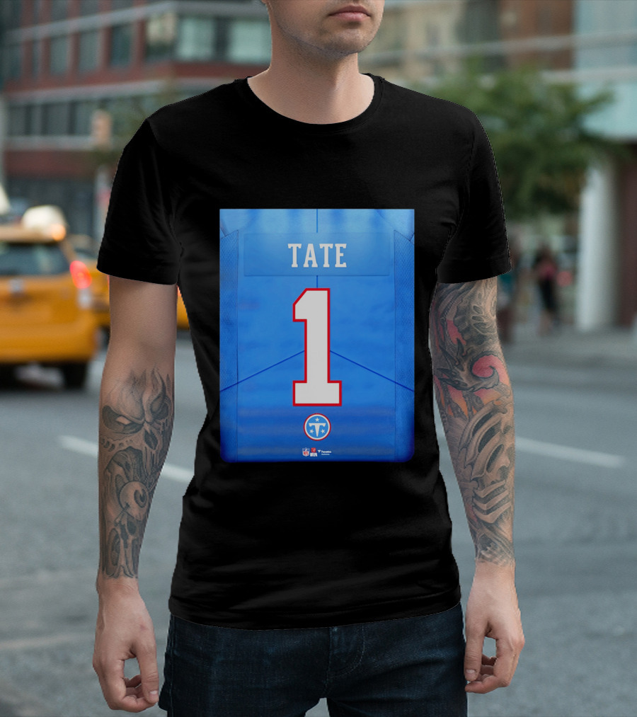 Carnell Tate 1 Jersey Tennessee Titans NFL 2026 Draft T-Shirt