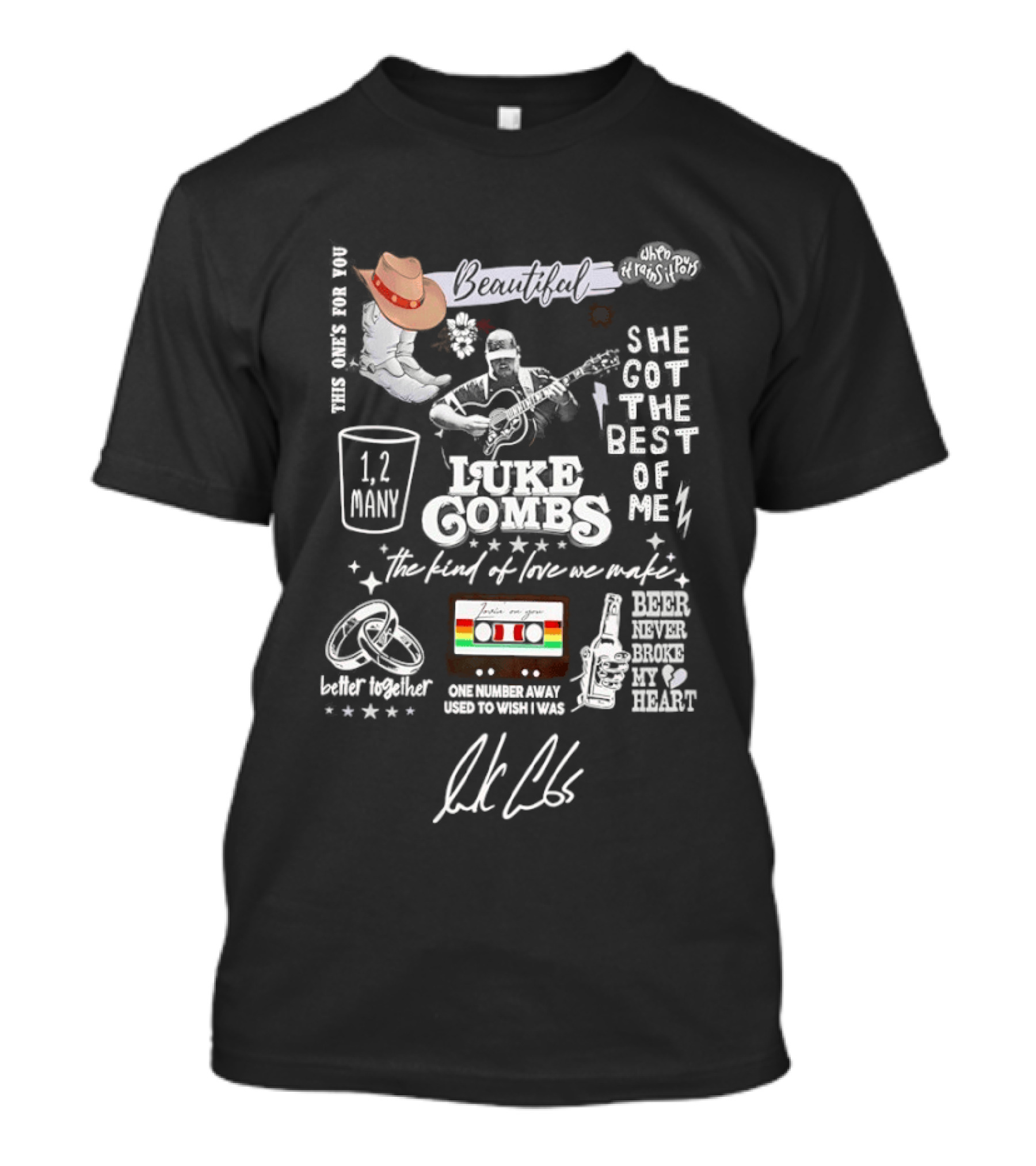 Ohio State Buckeyes Luke Combs The Kind Of Love We Make Signature Here's To The Heart T-Shirt