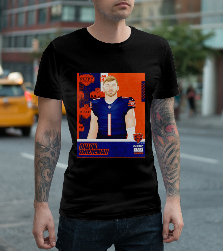 NFL 2026 Draft Chicago Bears Dillon Thieneman Oregon T-Shirt