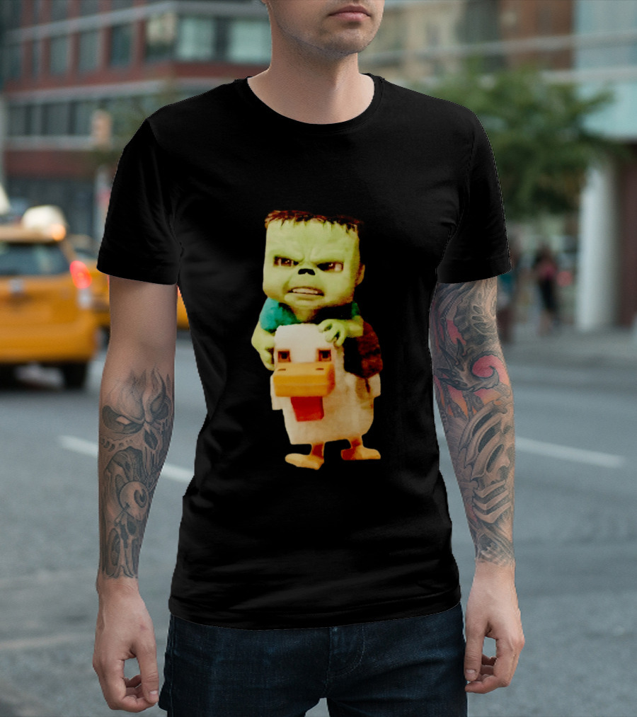 Minecraft Chicken Jockey Frankenstein Mashup T-Shirt