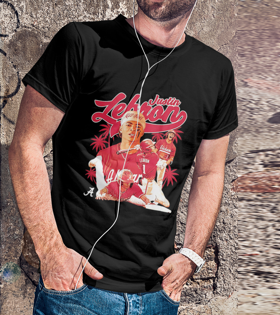 Justin Lebron Alabama Baseball Keep Going Collage T-Shirt