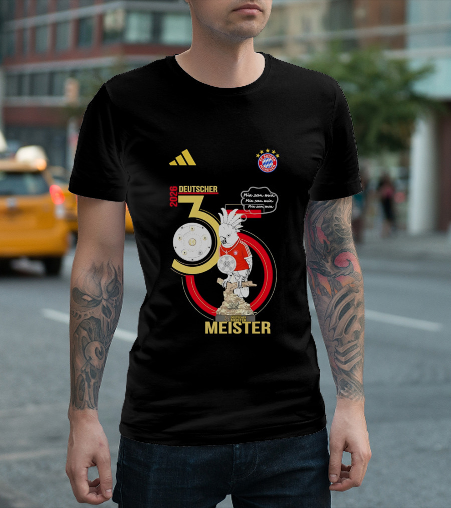 FC Bayern Munich Deutscher Meister 35 Bundes Liga Trophy 2026 T-Shirt