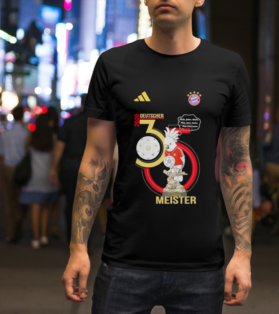 FC Bayern Munich Deutscher Meister 35 Bundes Liga Trophy 2026 T-Shirt