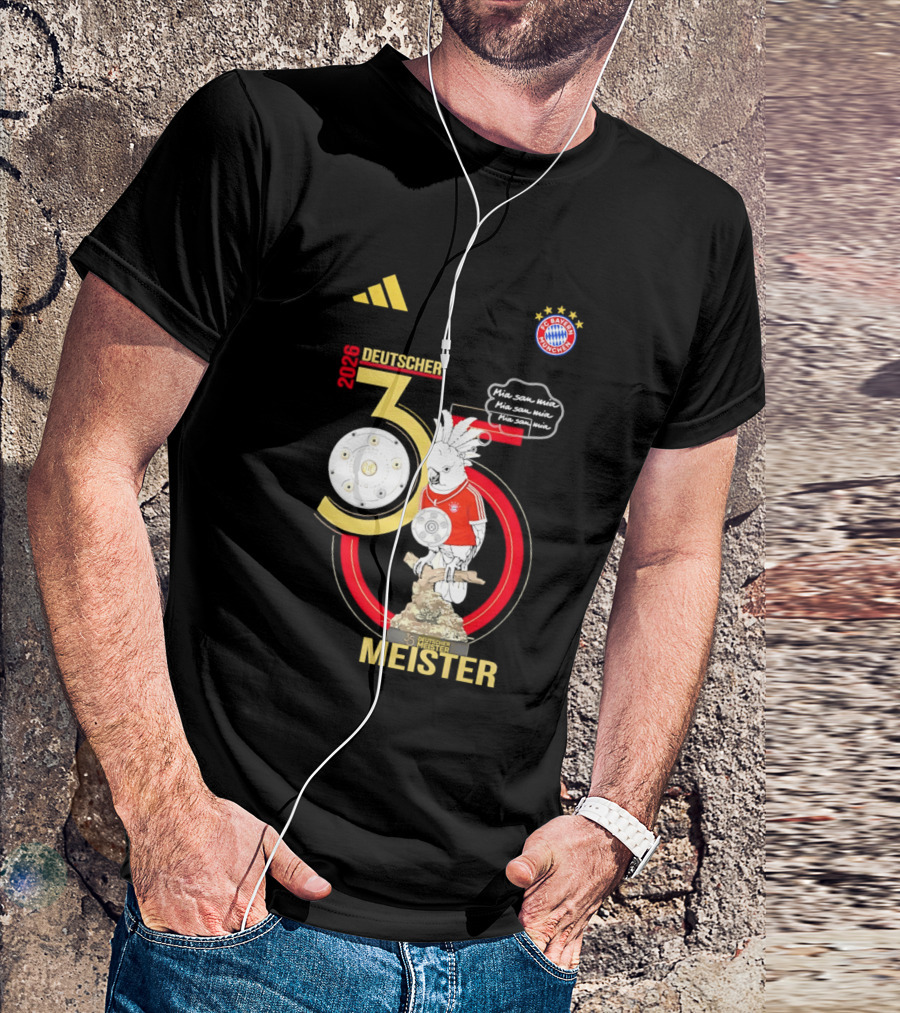FC Bayern Munich Deutscher Meister 35 Bundes Liga Trophy 2026 T-Shirt