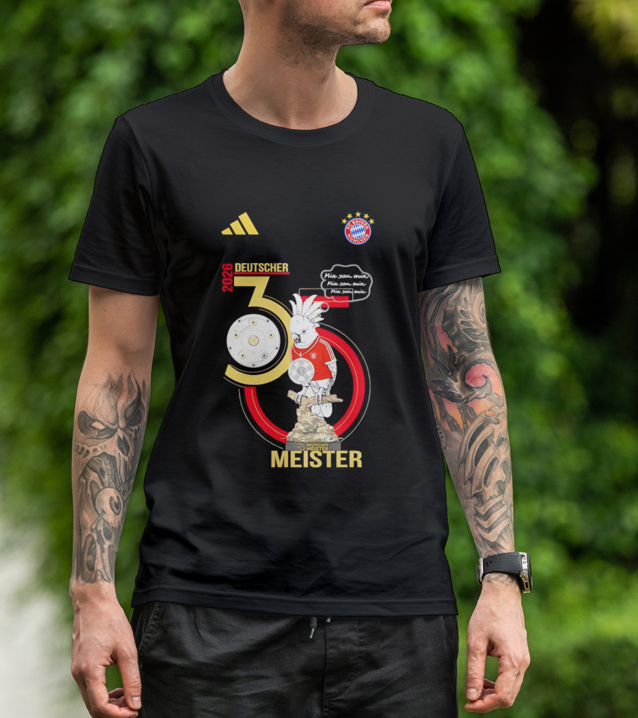 FC Bayern Munich Deutscher Meister 35 Bundes Liga Trophy 2026 T-Shirt