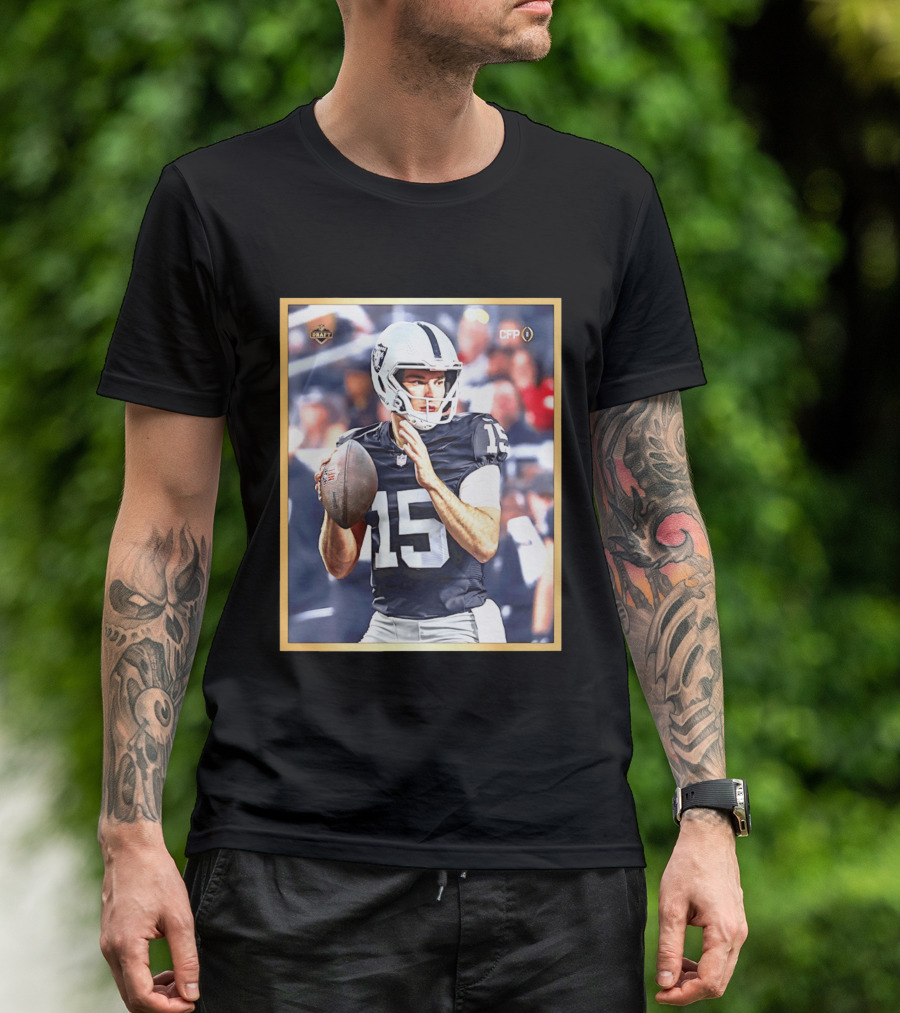 Fernando Mendoza 15 Las Vegas Raiders CFP Draft 2026 T-Shirt