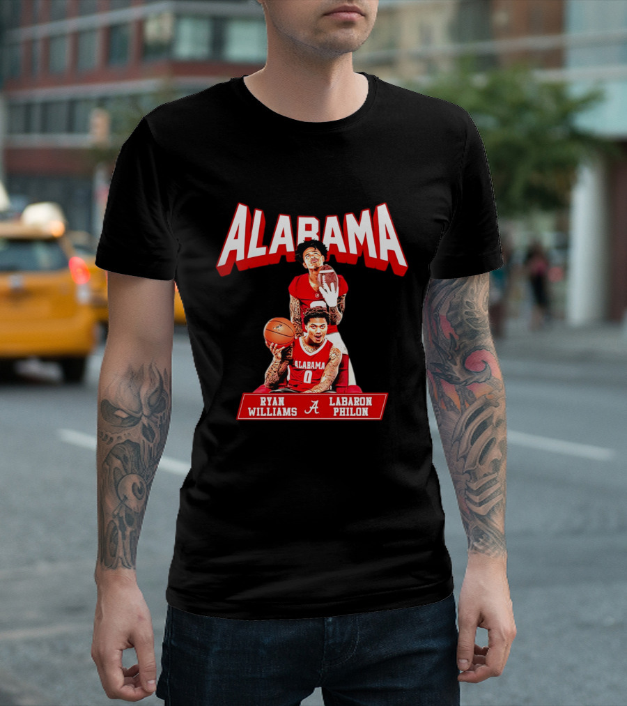 Alabama Crimson Tide Ryan Williams Labaron Philon Basketball Football T-Shirt
