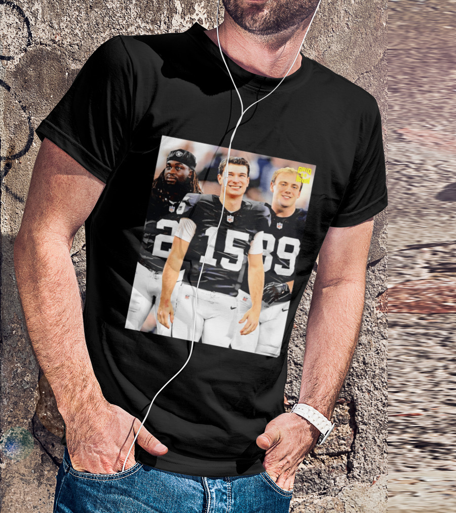 Las Vegas Raiders Kirk Cousins Fernando Mendoza Ashton Jeanty Gridiron T-Shirt