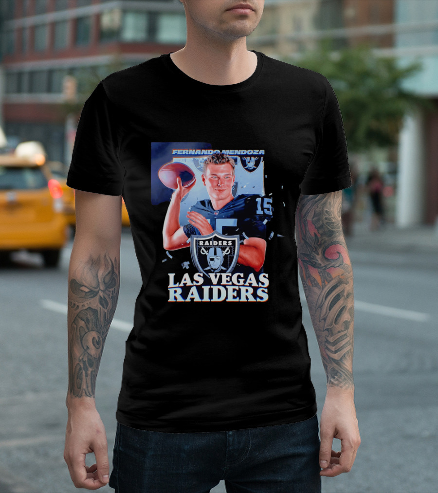 Fernando Mendoza Las Vegas Raiders Quarterback NFL Draft T-Shirt