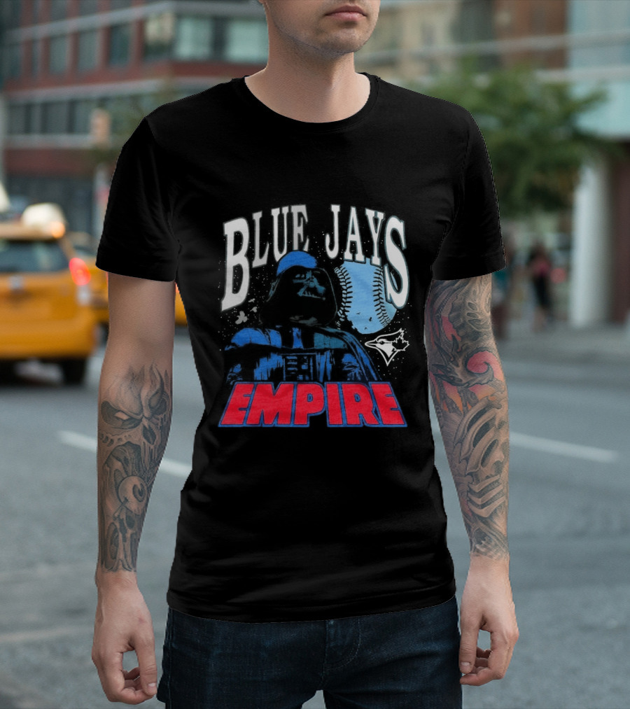 Star Wars MLB Crossover Blue Jays Empire Collaboration T-Shirt