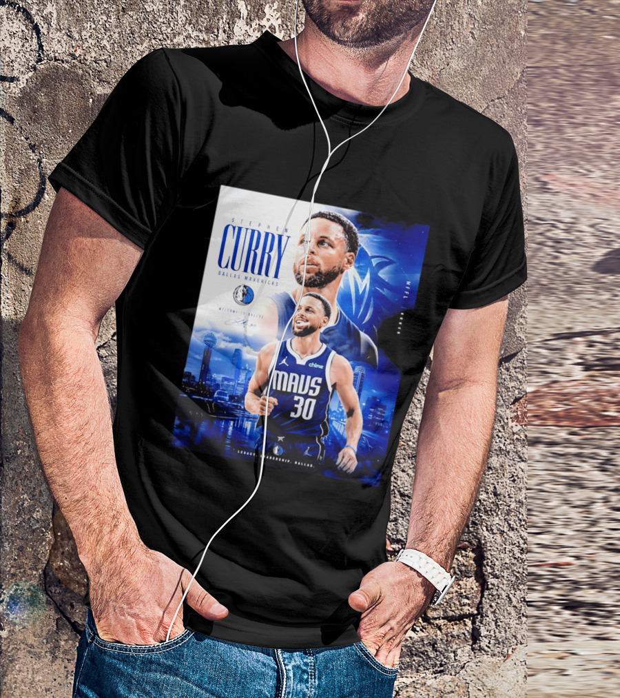 Stephen Curry Dallas Mavericks Welcome To Dallas Legacy Leadership Mavs 30 T-Shirt