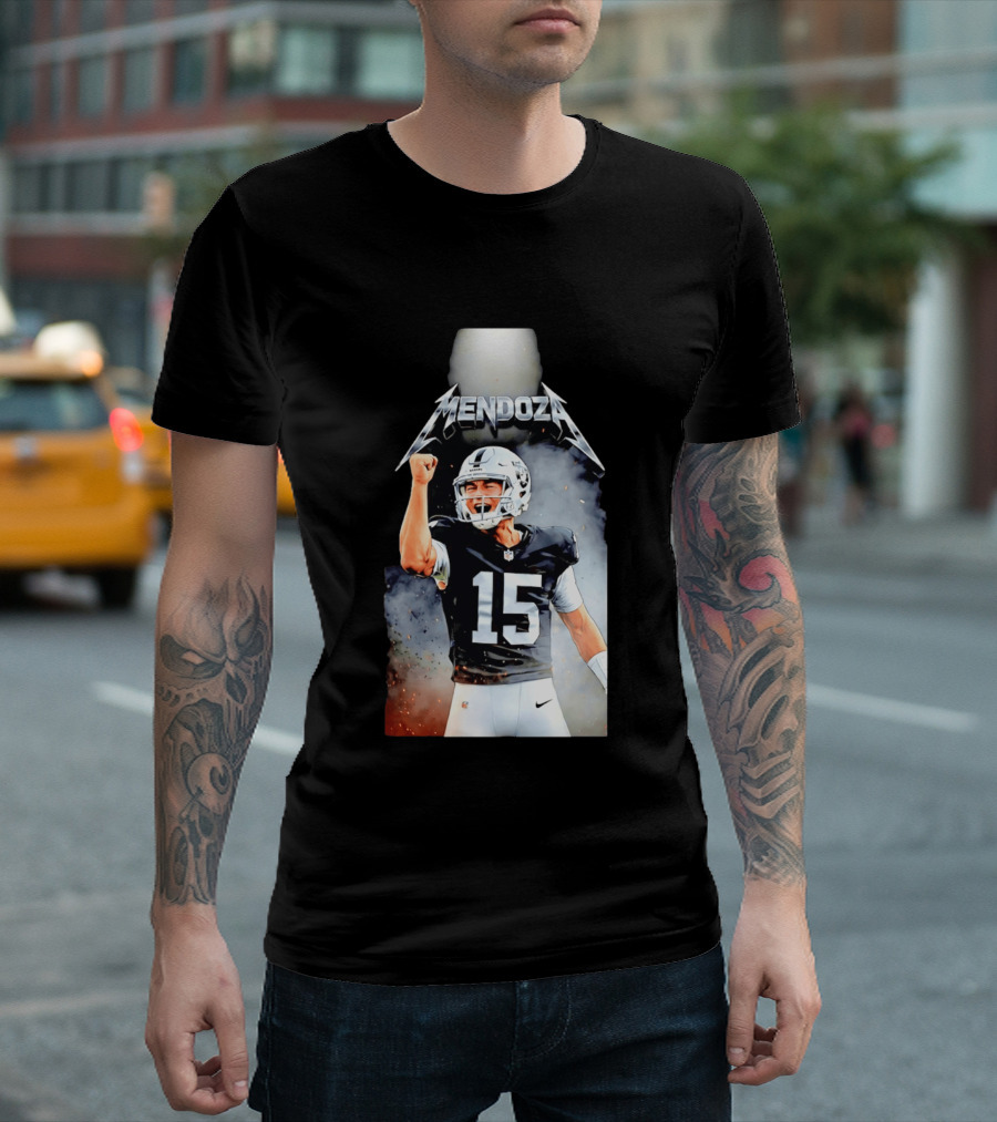 Mendoza 15 Las Vegas Raiders Metal T-Shirt