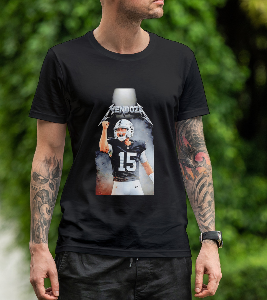 Mendoza 15 Las Vegas Raiders Metal T-Shirt