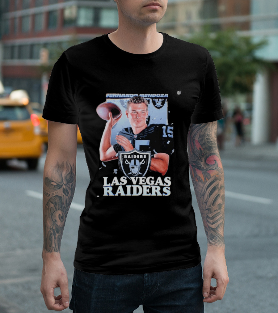 Fernando Mendoza Las Vegas Raiders Quarterback 2026 Mock Draft Prospect T-Shirt