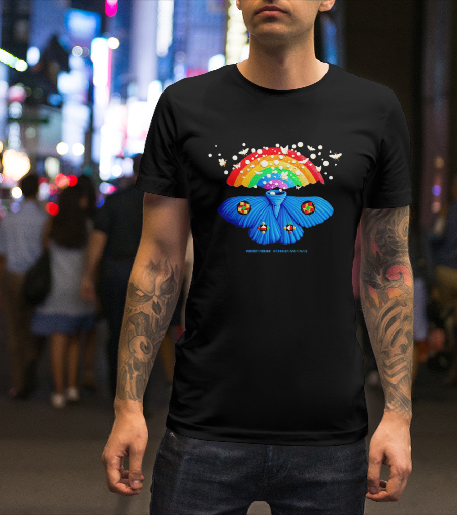 Modest Mouse An Eraser And A Maze Rainbow Moth Colorful Psychedelic T-Shirt