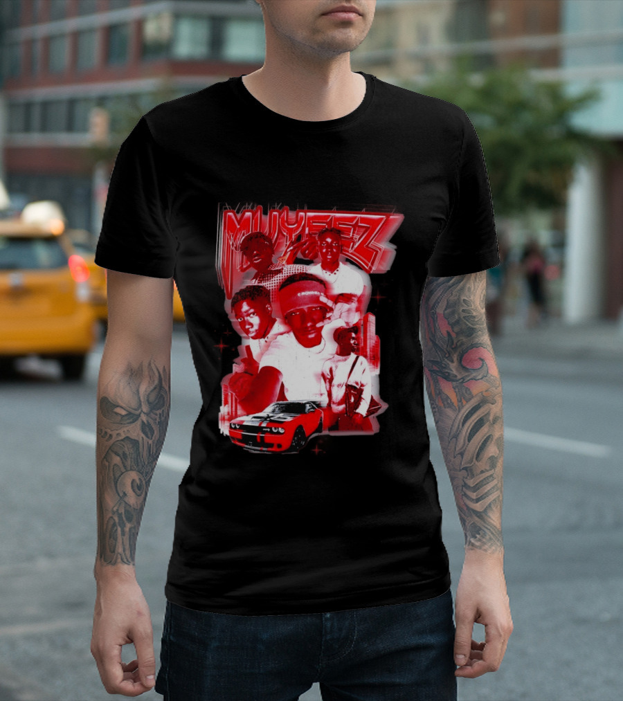 Muyeez Red Dodge Challenger Car Scene T-Shirt
