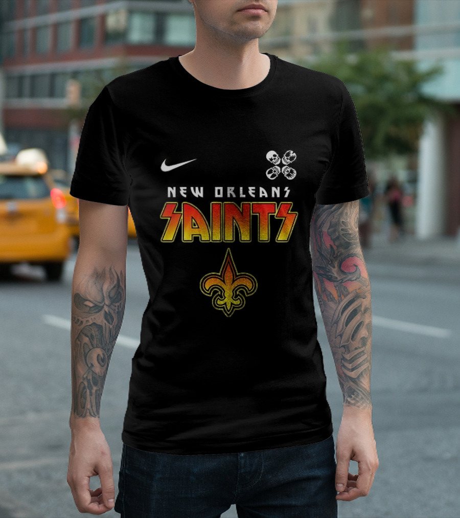 New Orleans Saints Rock And Roll Abbey Road T-Shirt