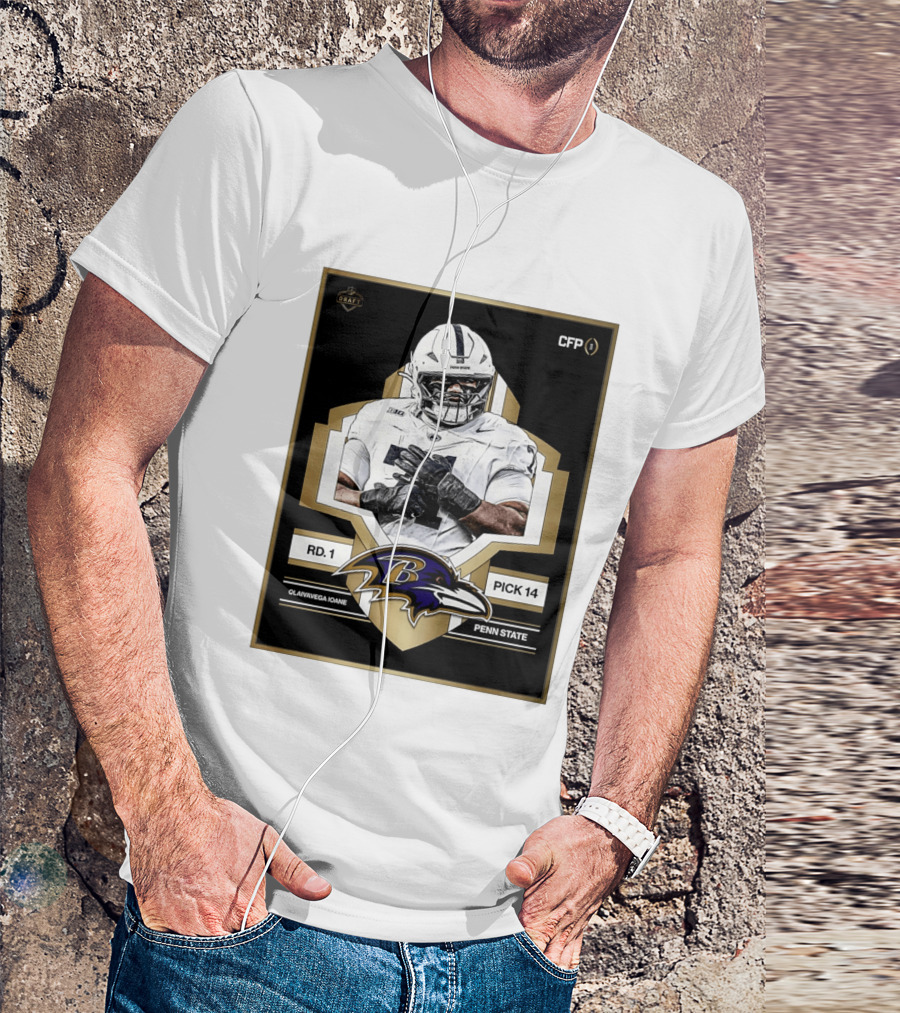 Baltimore Ravens Round 1 Pick 14 Penn State Olaivavega Ioane Draft 2026 T-Shirt