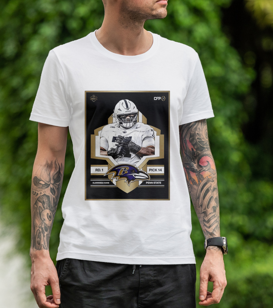 Baltimore Ravens Round 1 Pick 14 Penn State Olaivavega Ioane Draft 2026 T-Shirt
