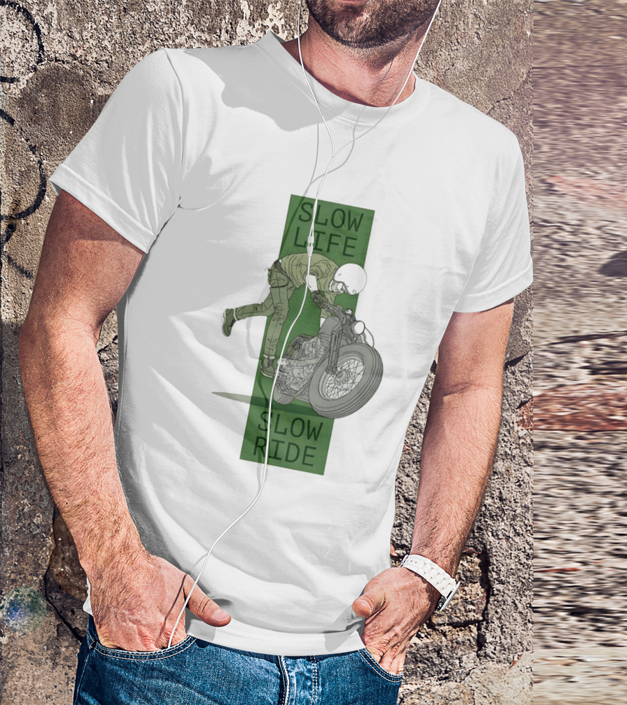 Biker Slow Life Slow Ride Motorcycle Adventure T-Shirt