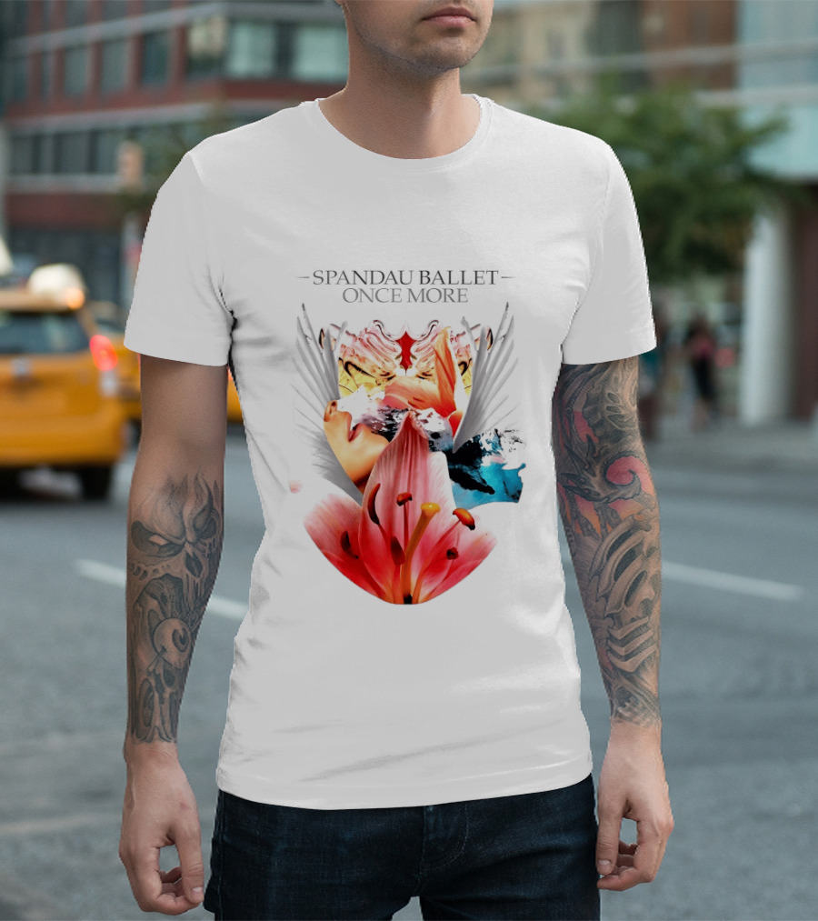 Spandau Ballet Once More Floral Abstract Wings T-Shirt