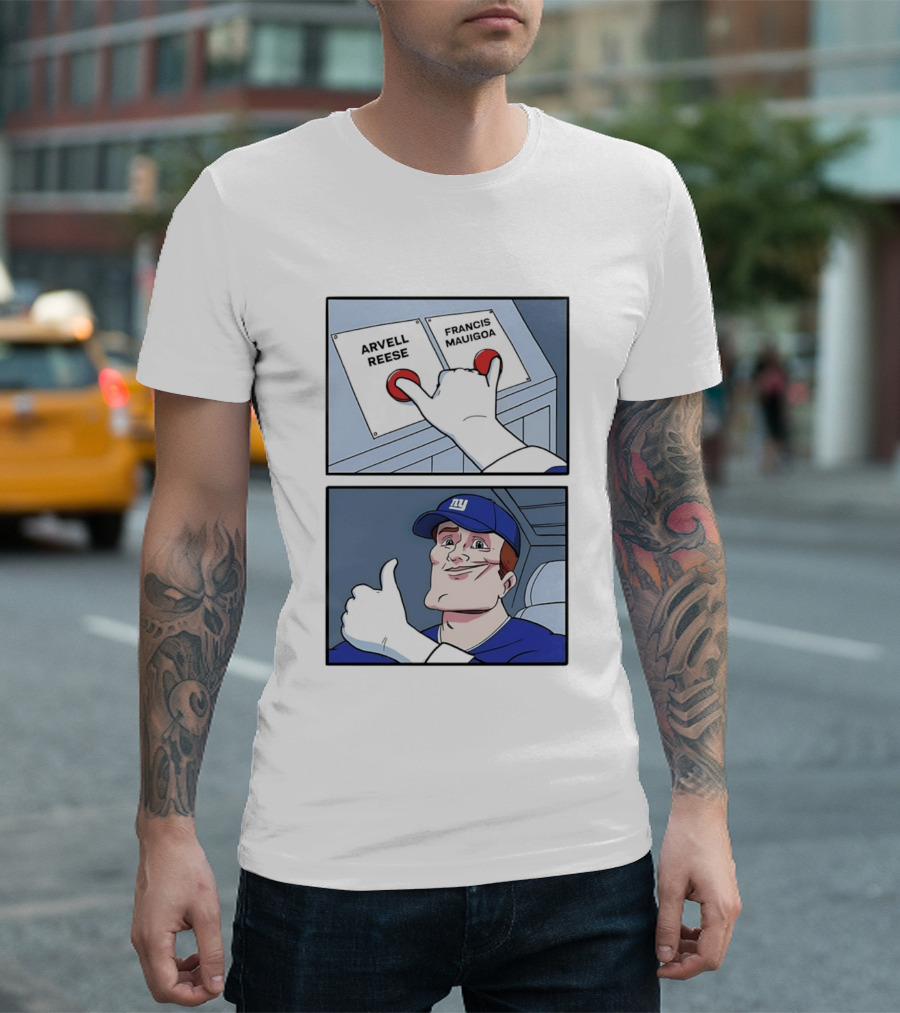 New York Giants Arvell Reese Francis Mauigoa Dual Selection Meme T-Shirt
