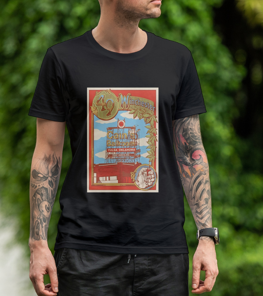 49 Winchester Cain's Ballroom Tulsa Oklahoma March 13 2026 T-Shirt