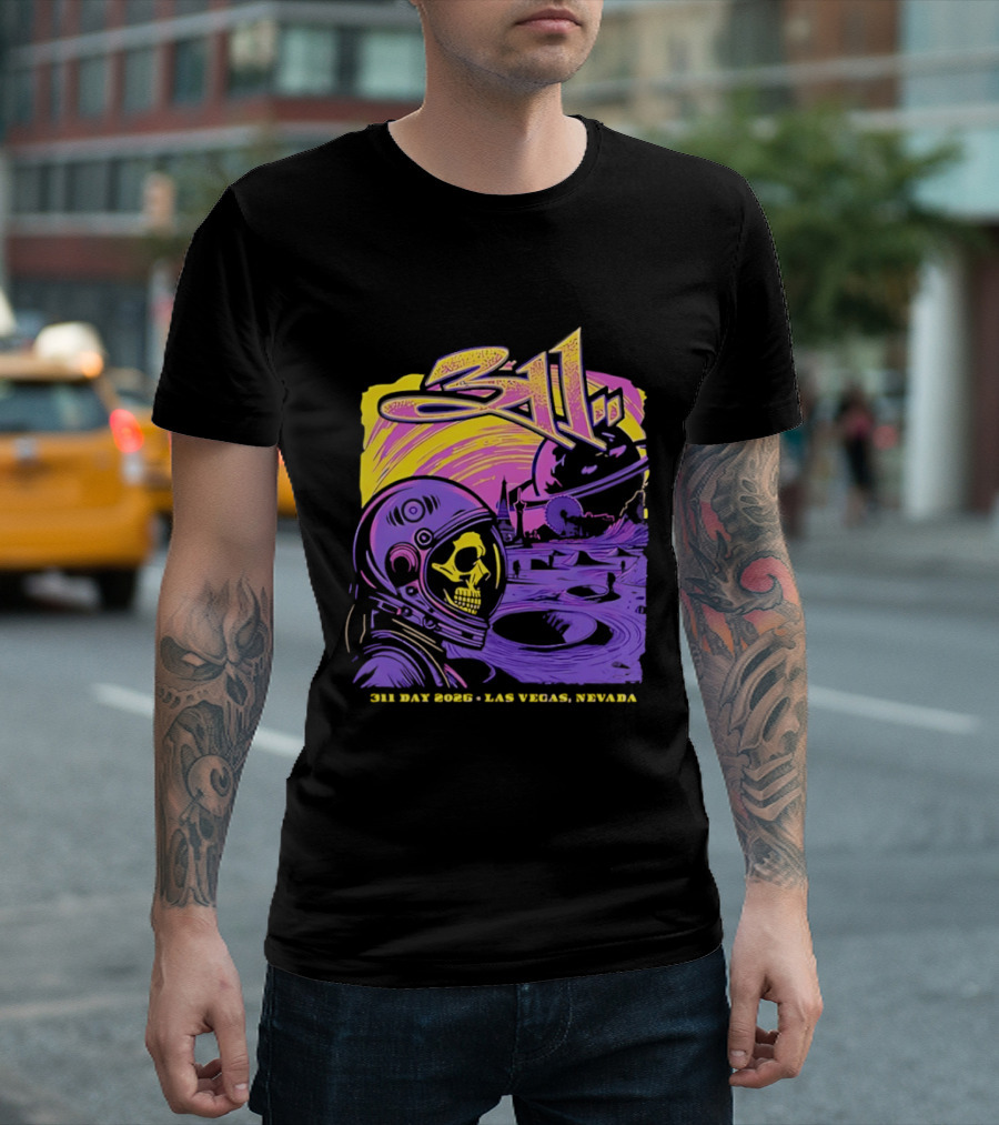 311 Astronaut Skull Event Las Vegas Nevada 2026 T-Shirt