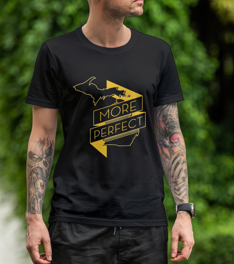 Perfect Michigan Map Icon Design With More Perfect T-Shirt