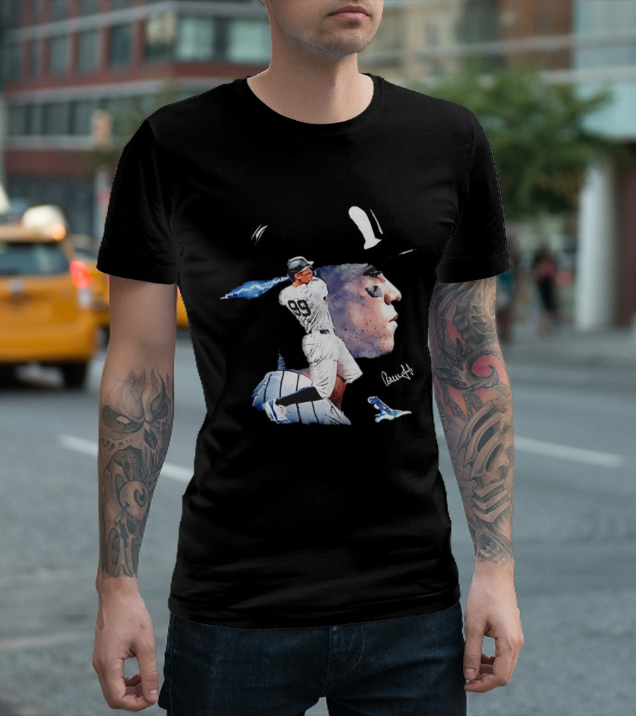Aaron Judge New York Yankees Baseball Comic Art Jersey Number 99 T-Shirt