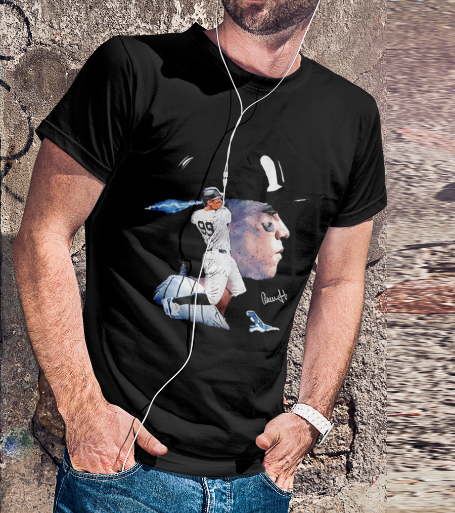 Aaron Judge New York Yankees Baseball Comic Art Jersey Number 99 T-Shirt