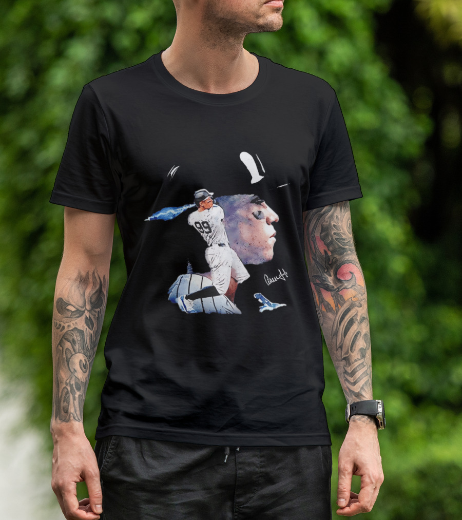 Aaron Judge New York Yankees Baseball Comic Art Jersey Number 99 T-Shirt
