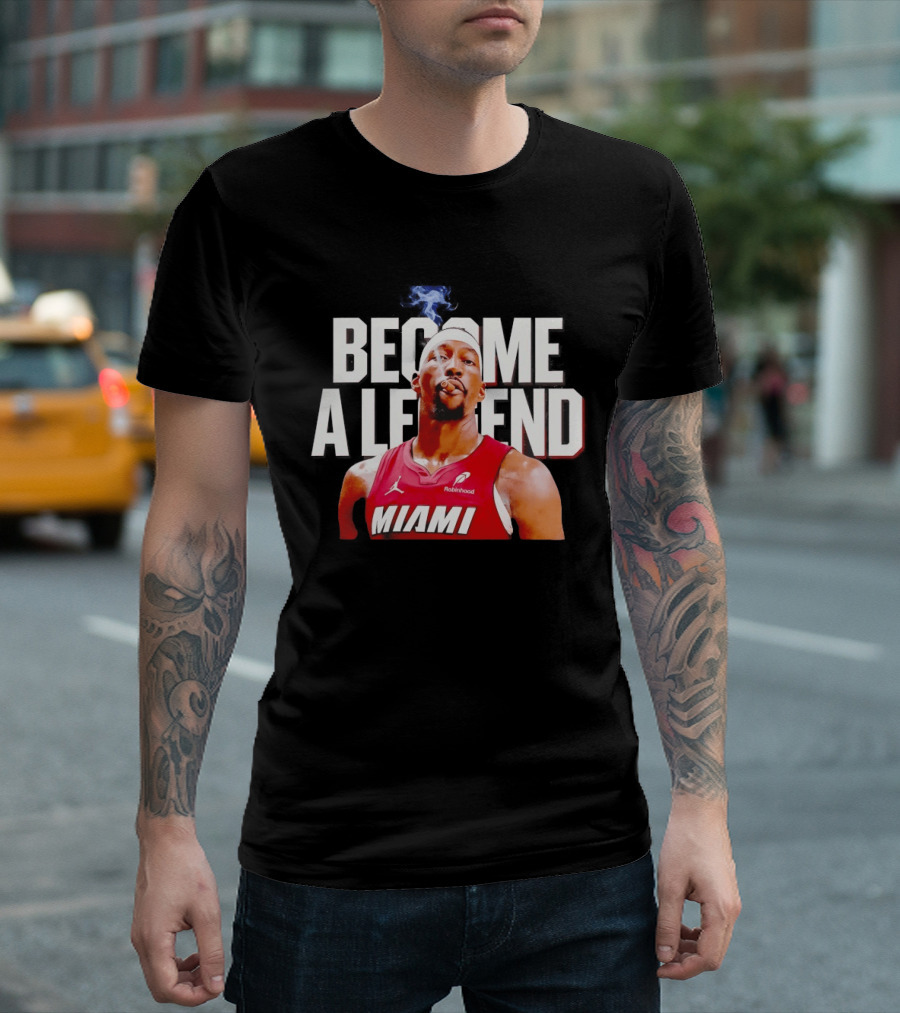 Bam Adebayo Miami Heat Become A Legend Smoking Cigar T-Shirt