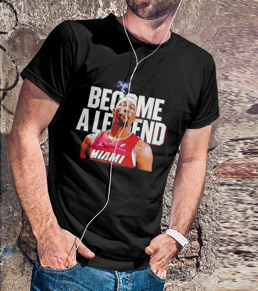 Bam Adebayo Miami Heat Become A Legend Smoking Cigar T-Shirt