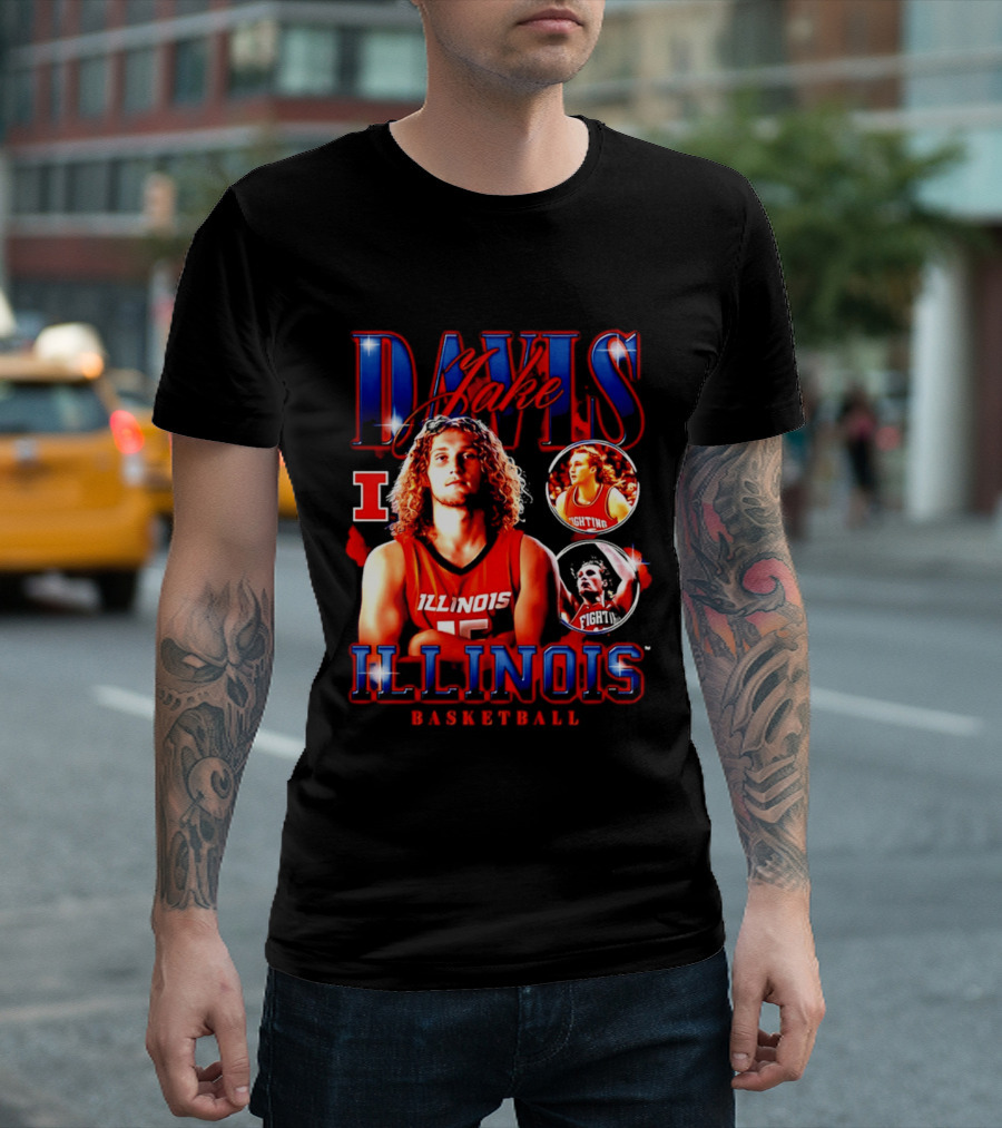 Illinois Basketball Jake Davis Fighting Illini T-Shirt