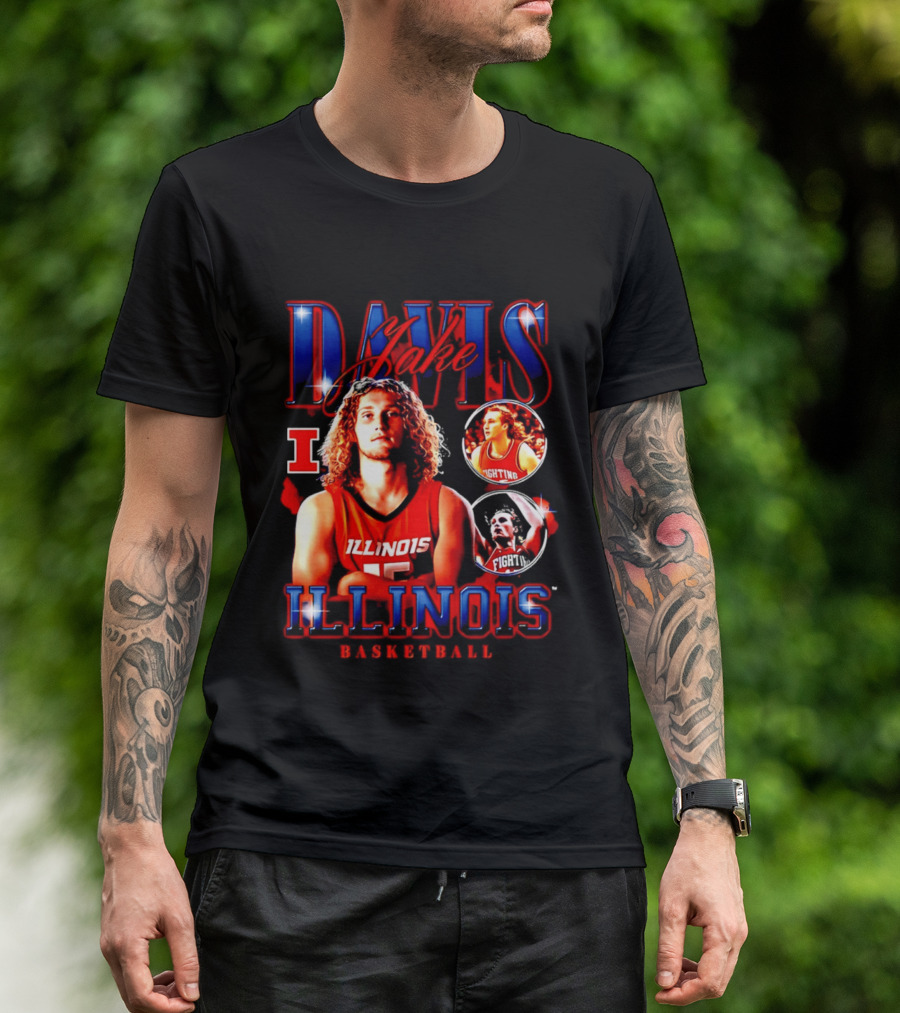 Illinois Basketball Jake Davis Fighting Illini T-Shirt